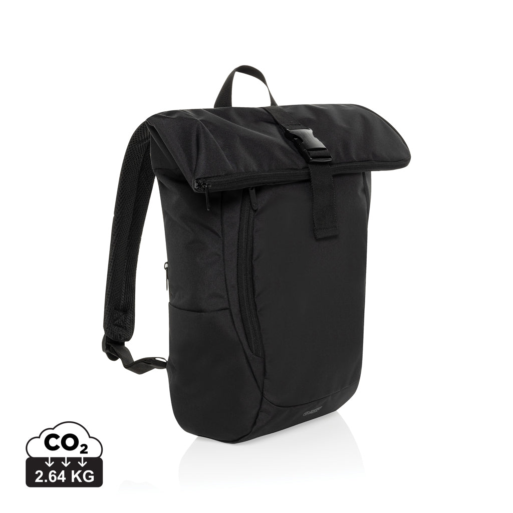 Swiss Peak Aware™ RPET Leonard 15.6 inch laptop backpack - Black