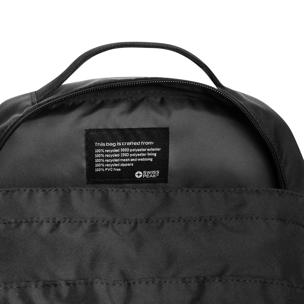 SP Aware™ RPET Edin 100% recycled 15.6 inch laptop backpack - Black