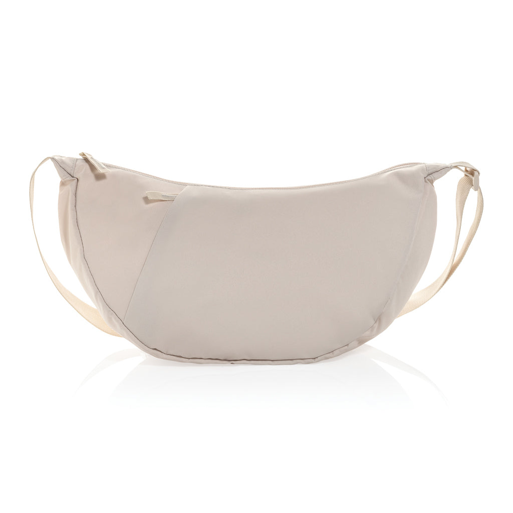 Crescent XL AWARE™ RPET half moon sling bag - Beige