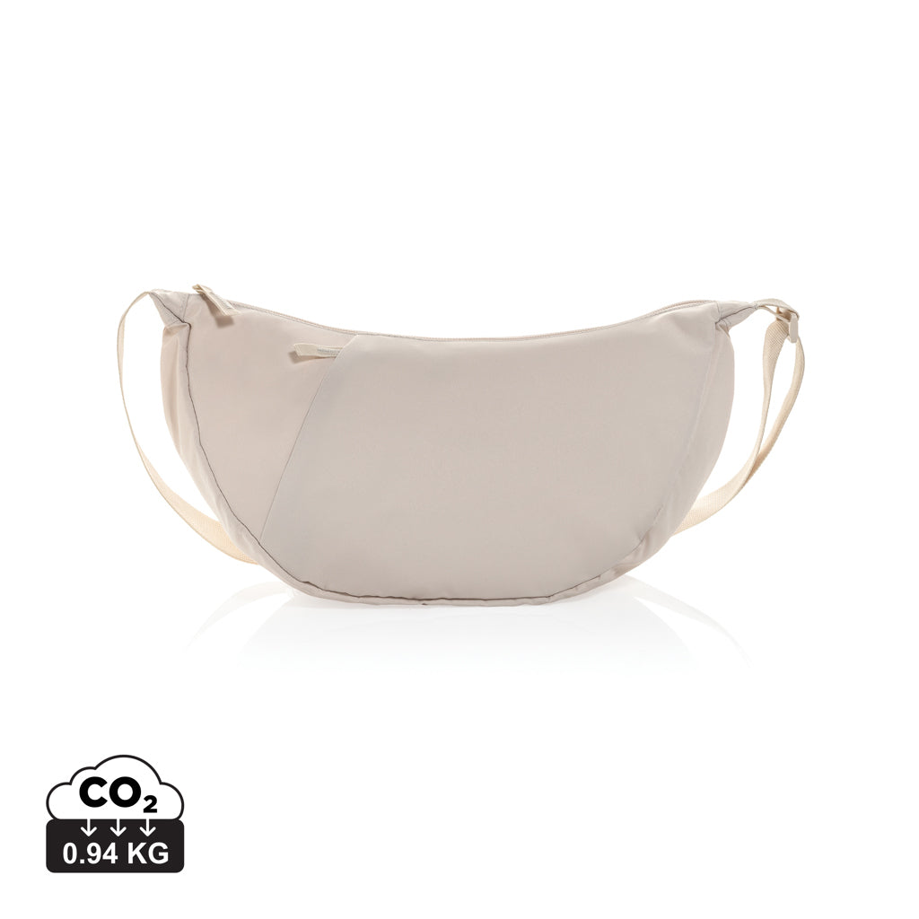 Crescent XL AWARE™ RPET half moon sling bag - Beige
