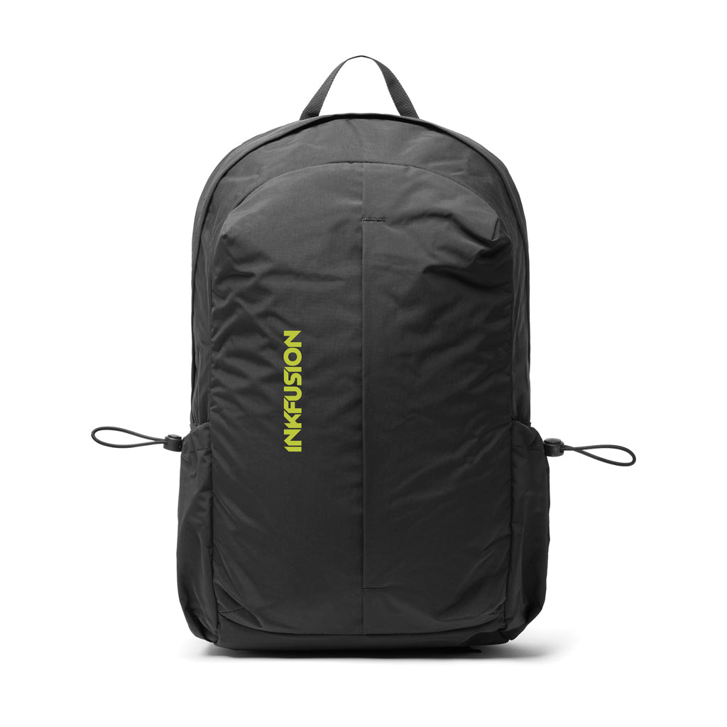 KENTO URBAN RCS recycled nylon 15.6 inch Backpack with front - Black