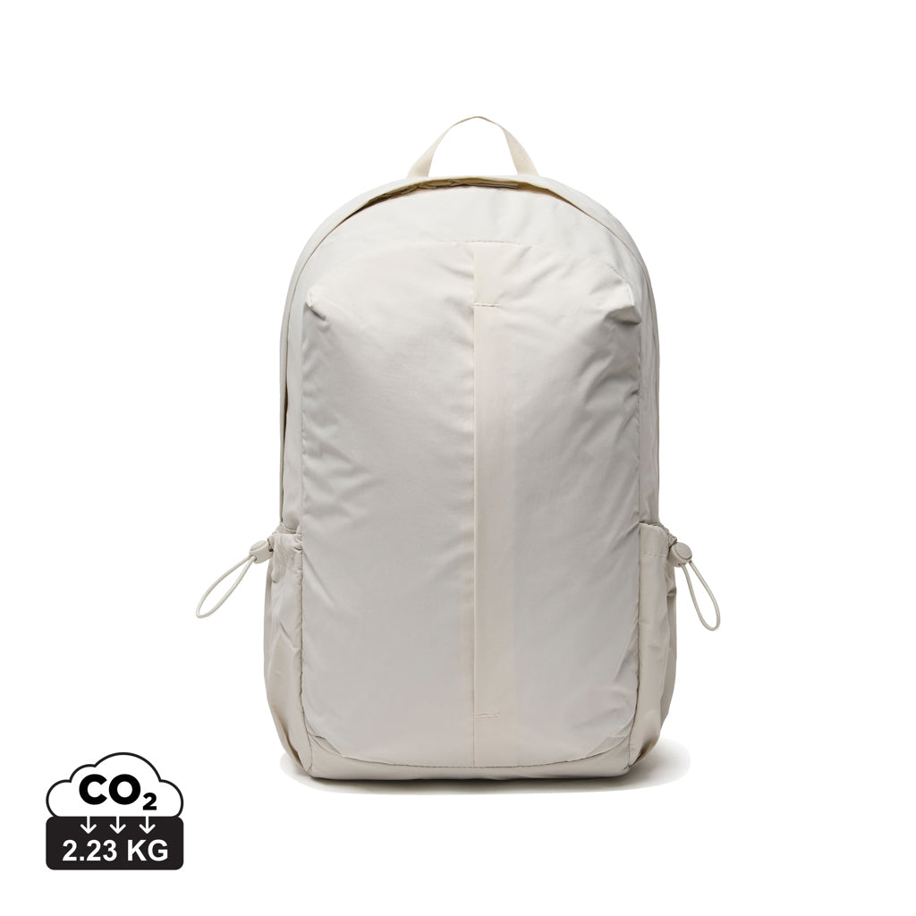 KENTO URBAN RCS recycled nylon 15.6 inch Backpack with front - Beige