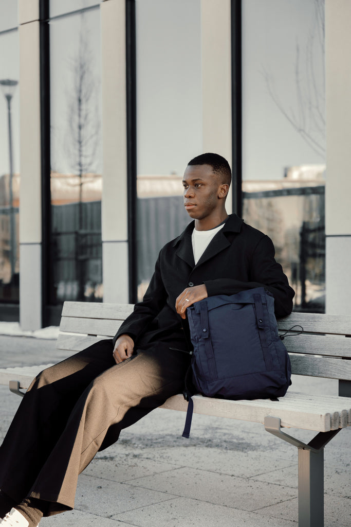 KENTO URBAN RCS recycled nylon Everyday Backpack - Navy