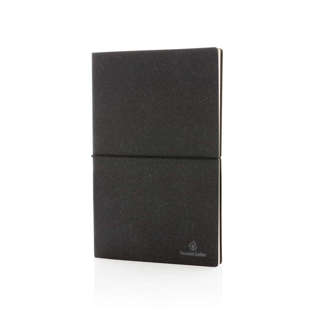 A5 GRS recycled leather notebook - Grey