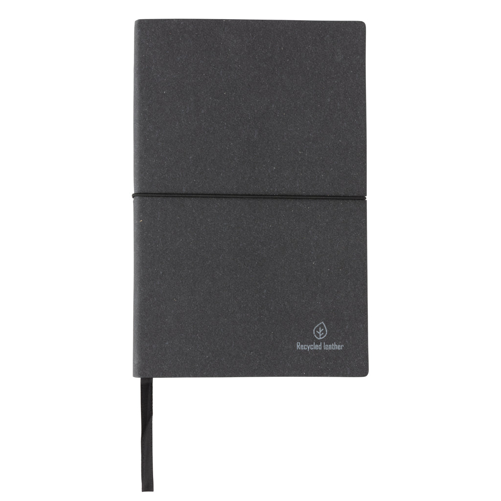A5 GRS recycled leather notebook - Grey