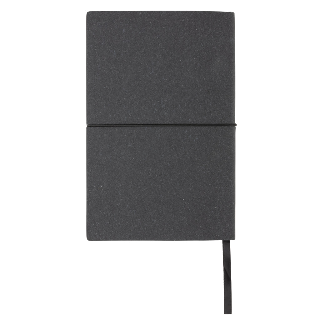 A5 GRS recycled leather notebook - Grey