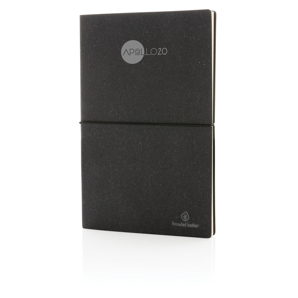 A5 GRS recycled leather notebook - Grey
