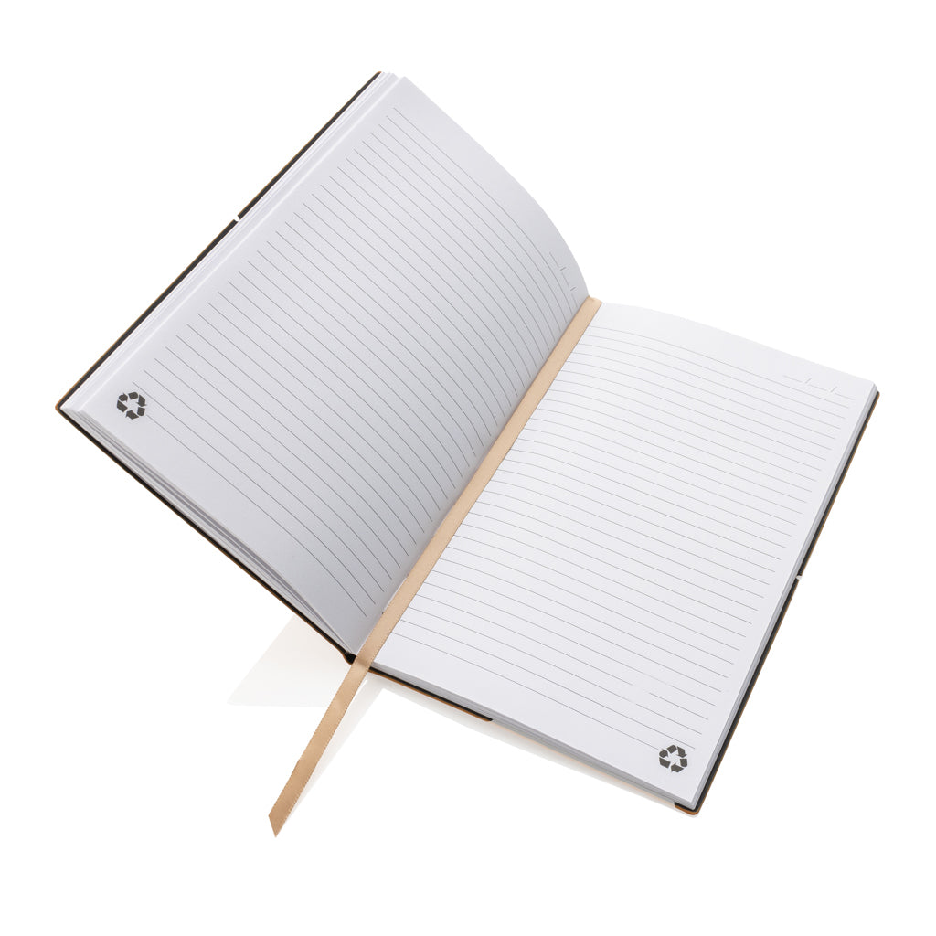A5 GRS recycled leather notebook - Brown