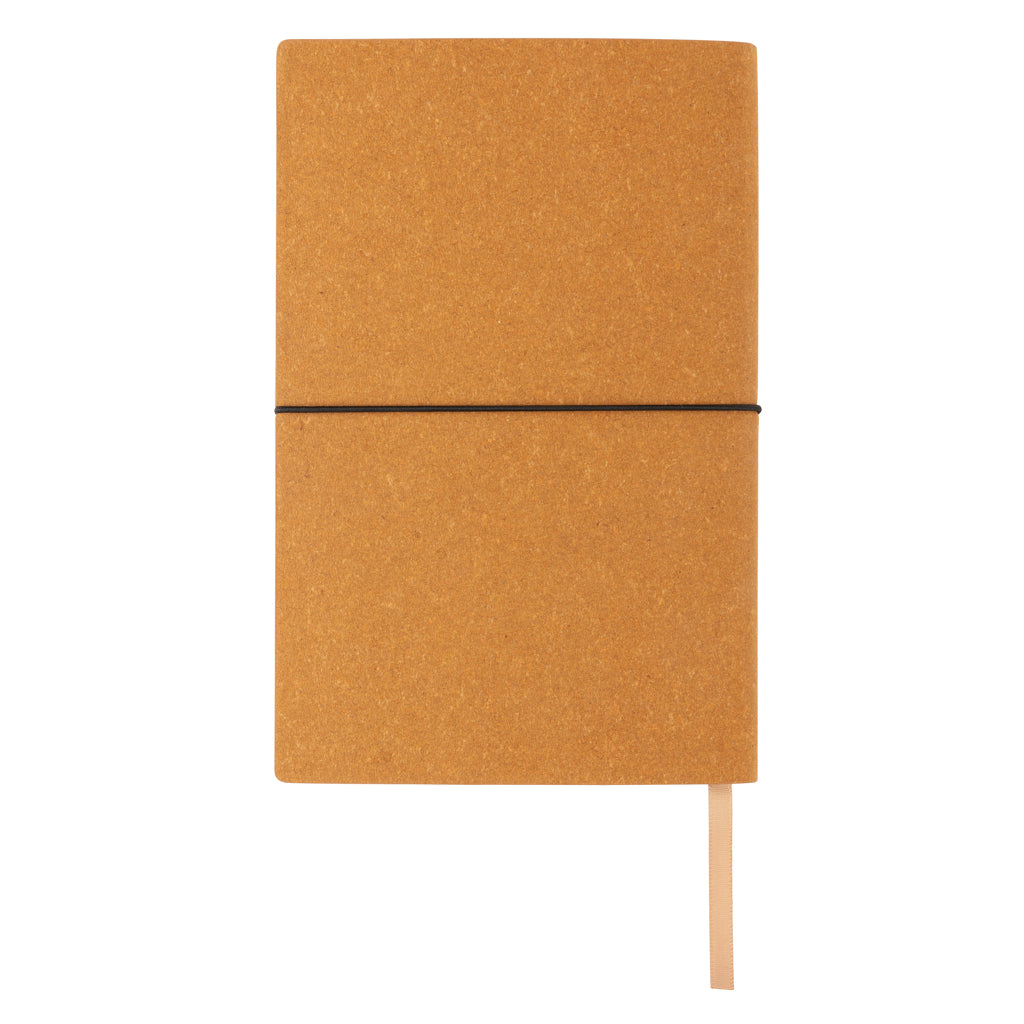 A5 GRS recycled leather notebook - Brown