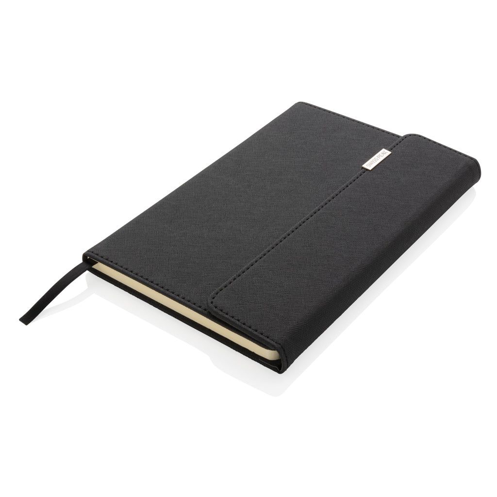 Swiss Peak deluxe A5 notebook and pen set - Black