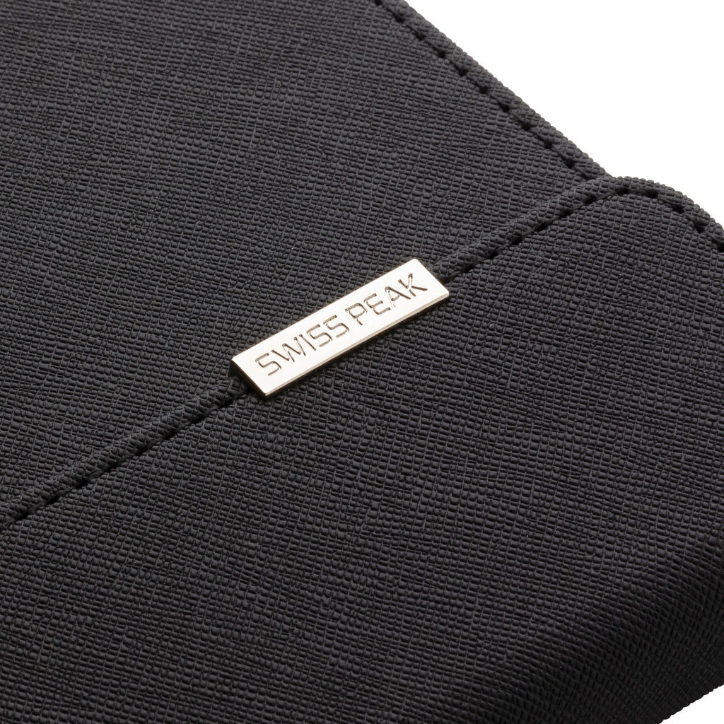 Swiss Peak deluxe A5 notebook and pen set - Black
