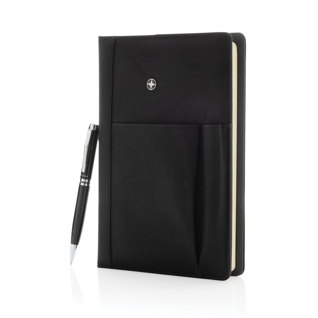 Refillable notebook and pen set - Black