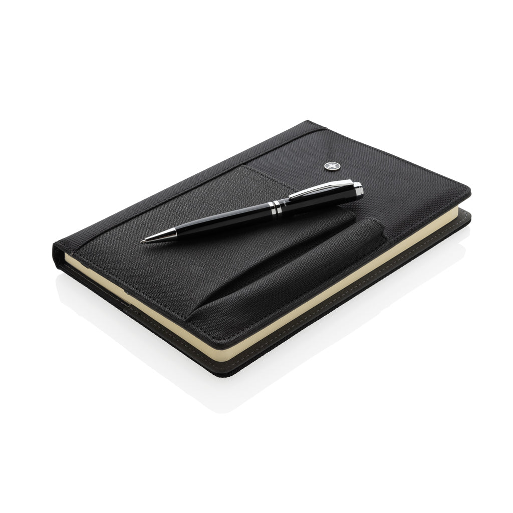 Refillable notebook and pen set - Black