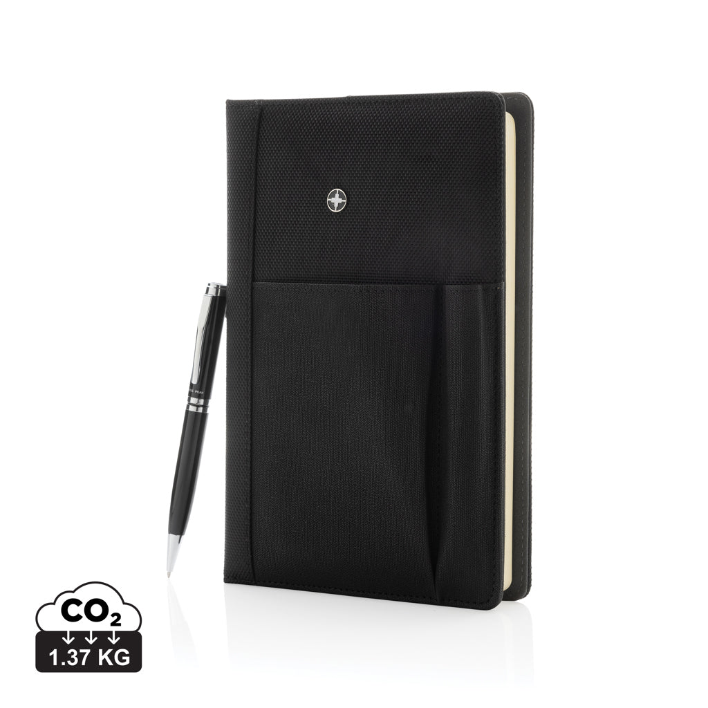 Refillable notebook and pen set - Black