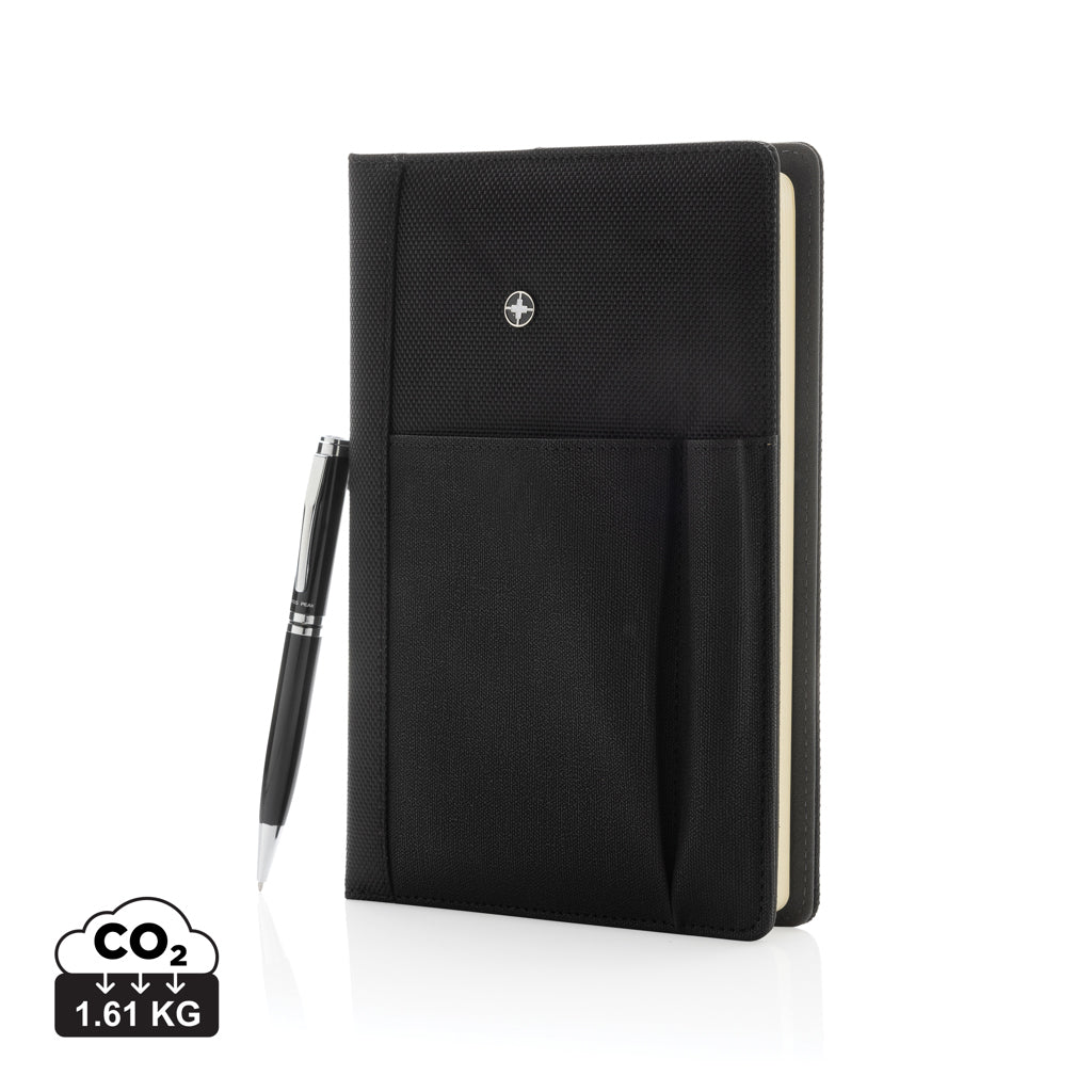 Refillable notebook and pen set - Black