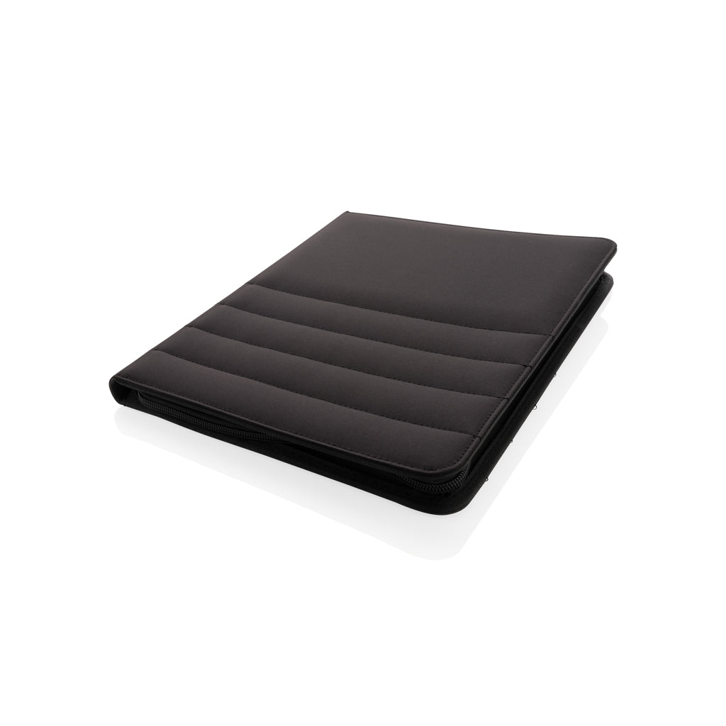 Impact AWARE™ RPET A4 portfolio with zipper - Black