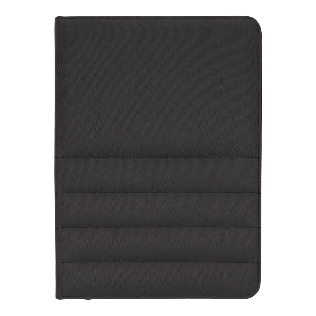 Impact AWARE™ RPET A4 portfolio with zipper - Black
