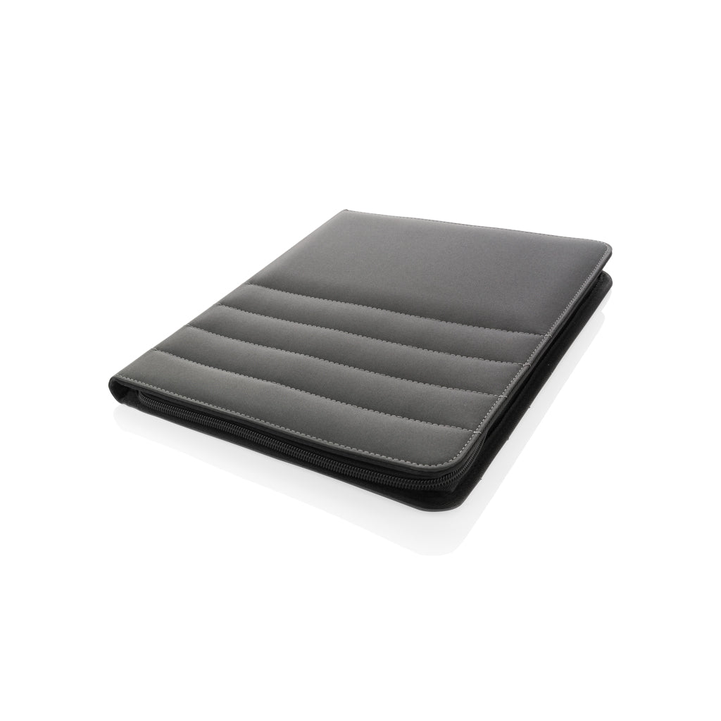 Impact AWARE™ RPET A4 portfolio with zipper - Anthracite