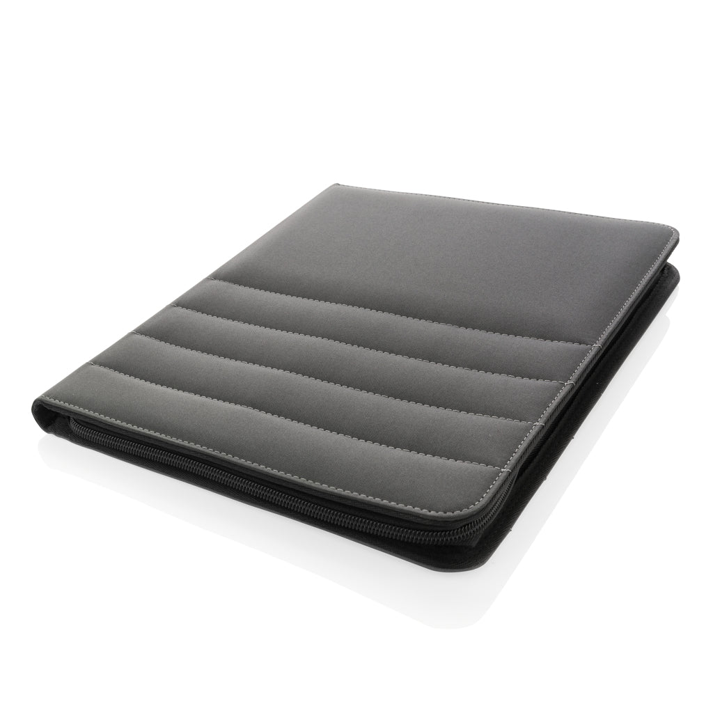 Impact AWARE™ RPET A4 portfolio with zipper - Anthracite