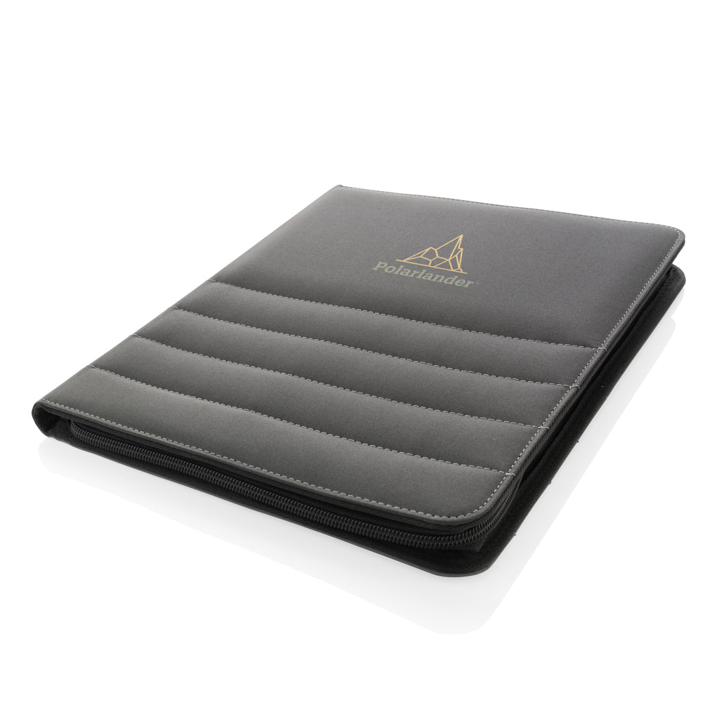 Impact AWARE™ RPET A4 portfolio with zipper - Anthracite