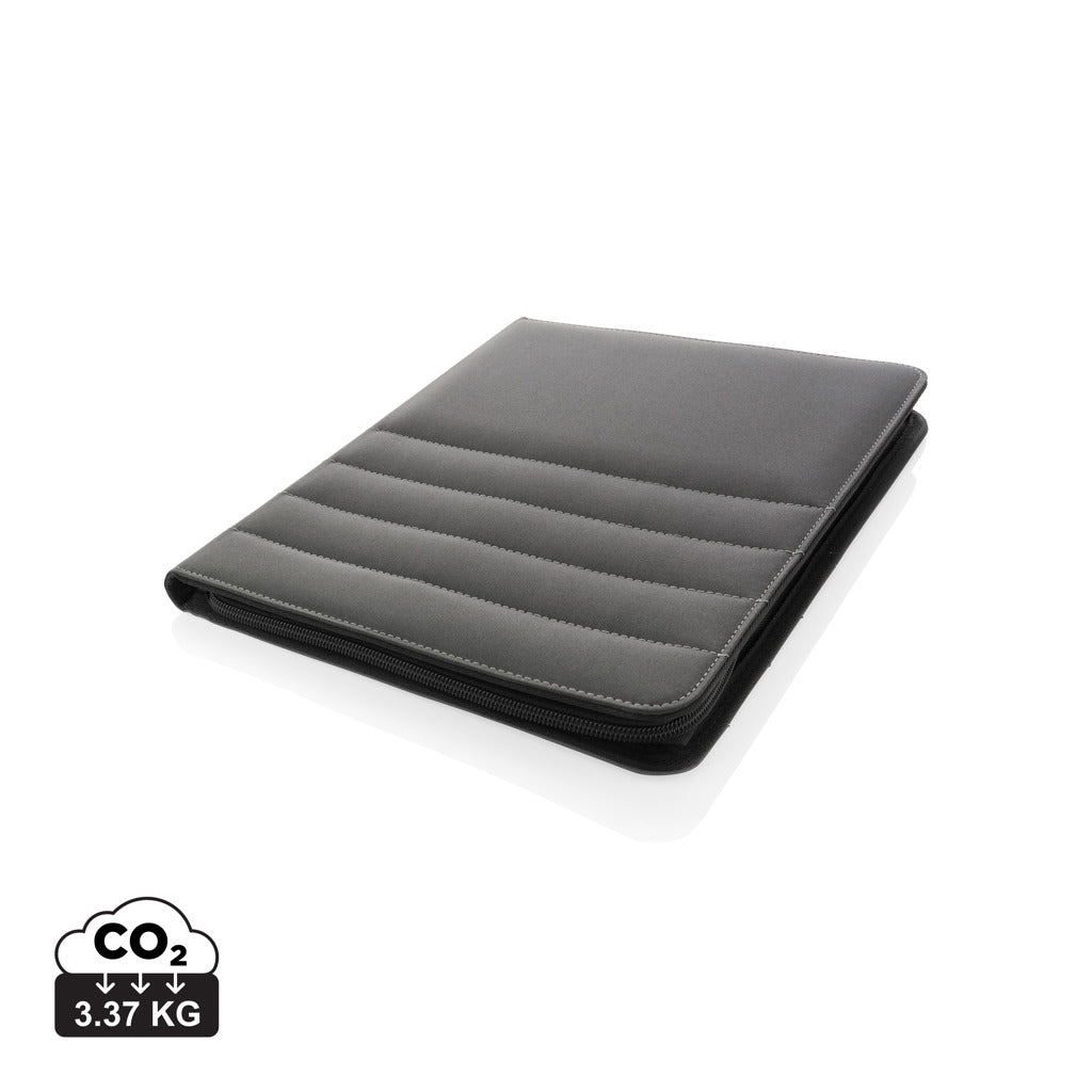 Impact AWARE™ RPET A4 portfolio with zipper - Anthracite