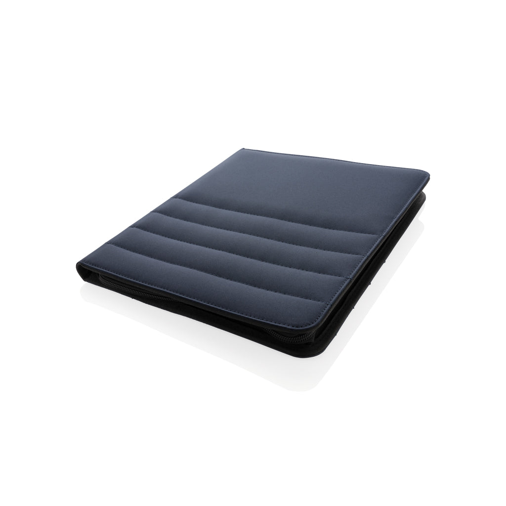 Impact AWARE™ RPET A4 portfolio with zipper - Navy