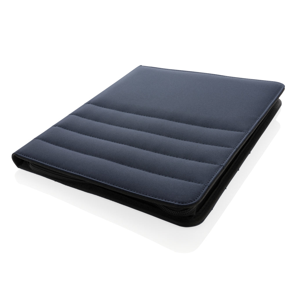 Impact AWARE™ RPET A4 portfolio with zipper - Navy