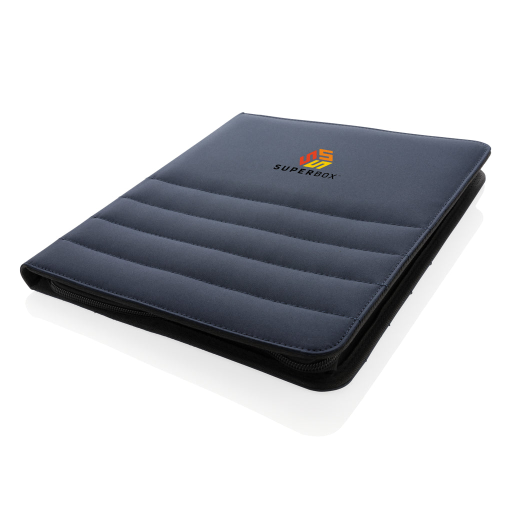 Impact AWARE™ RPET A4 portfolio with zipper - Navy