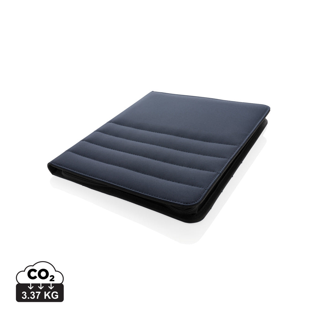 Impact AWARE™ RPET A4 portfolio with zipper - Navy