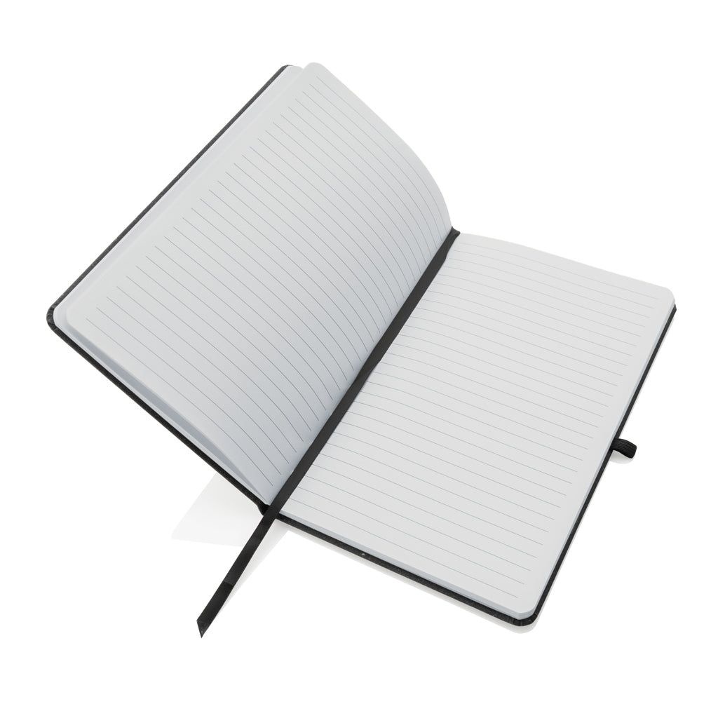 GRS Recycled leather hardcover notebook A5 - Grey