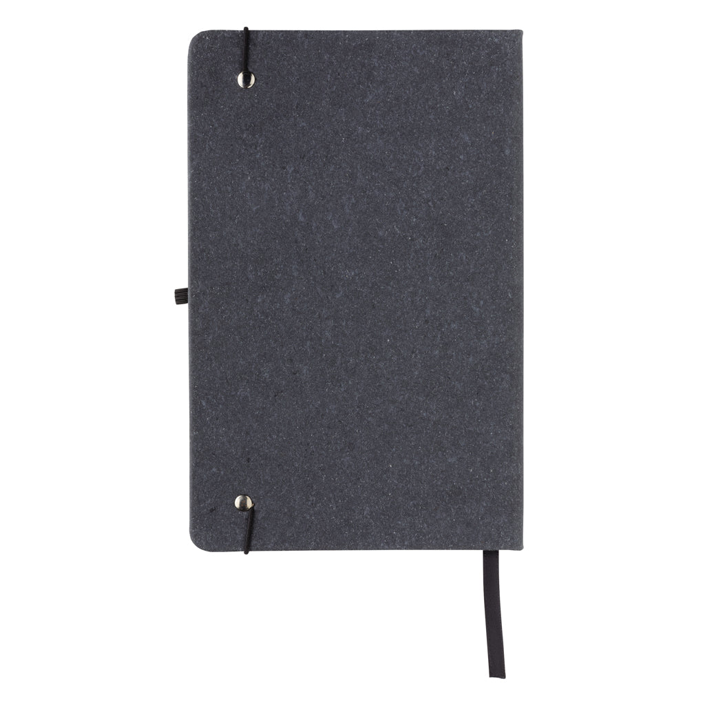 GRS Recycled leather hardcover notebook A5 - Grey