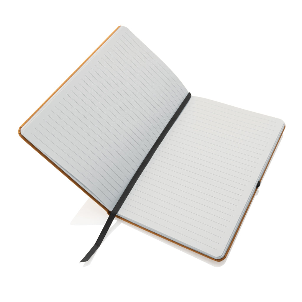 GRS Recycled leather hardcover notebook A5 - Brown