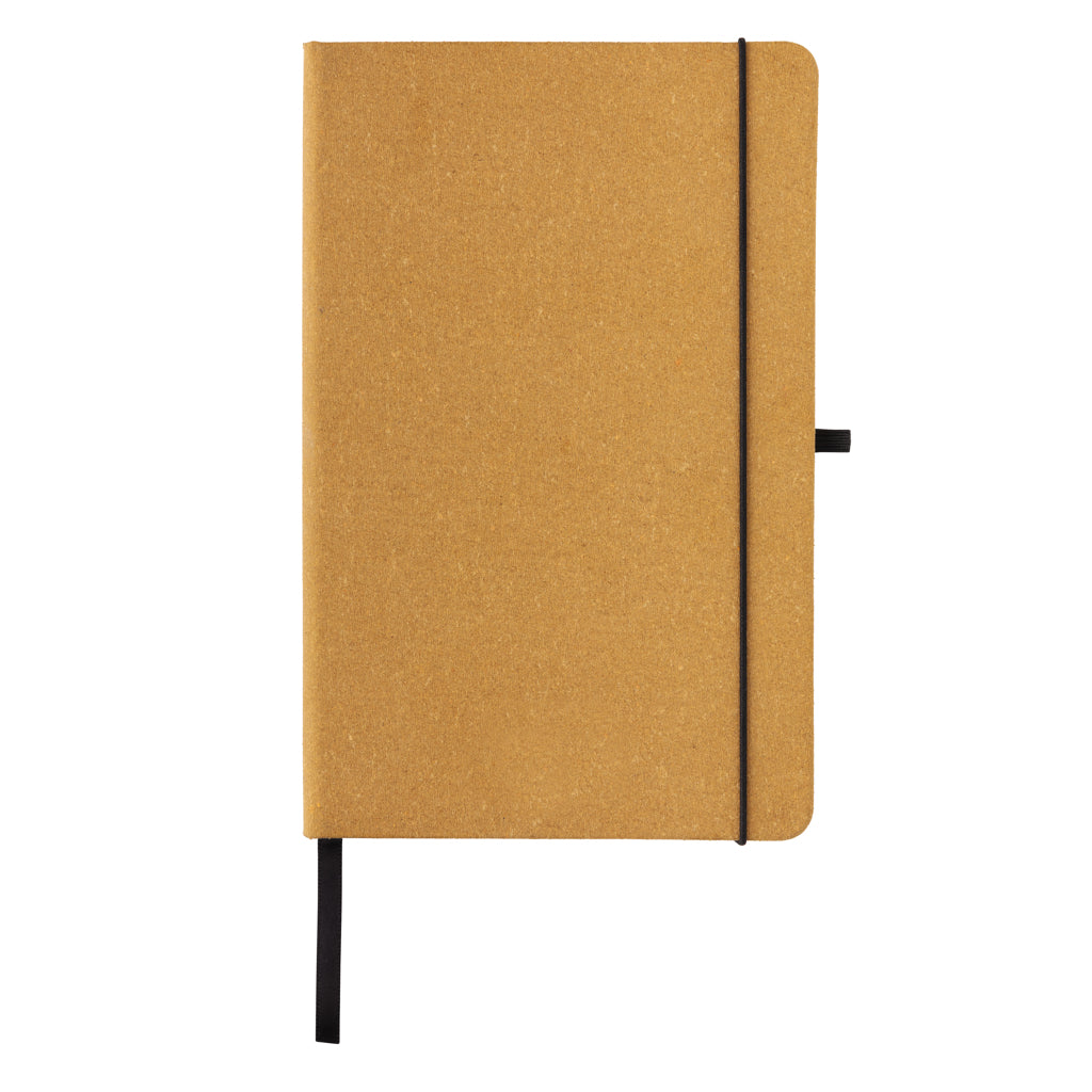 GRS Recycled leather hardcover notebook A5 - Brown