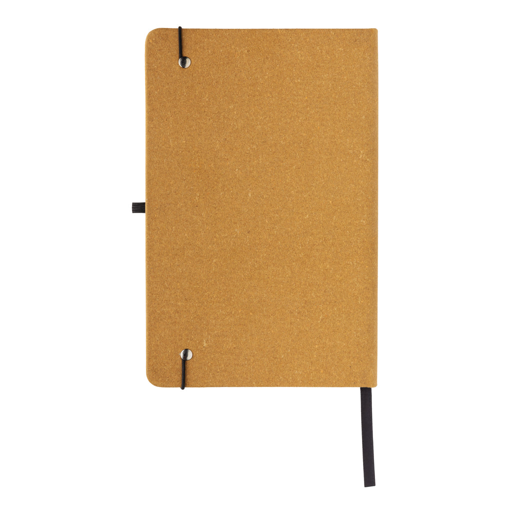 GRS Recycled leather hardcover notebook A5 - Brown