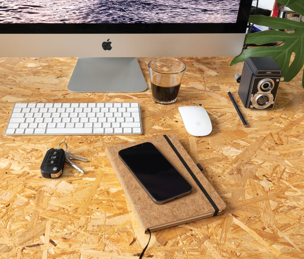 Cork hardcover notebook A5 - Brown