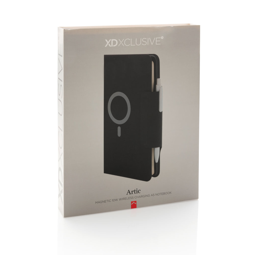 Artic Magnetic 10W wireless charging A5 notebook - Black