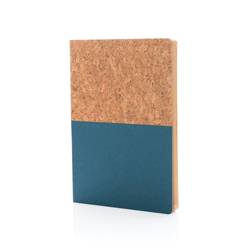 A5 cork & kraft notebook - Blue