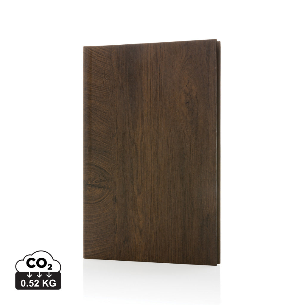 Kavana wood print A5 notebook - Dark Brown