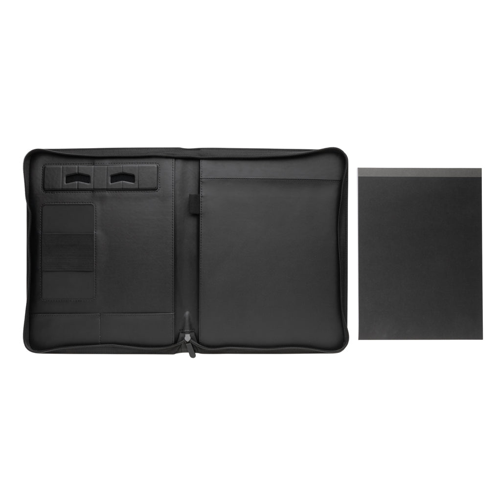 RCS rPU deluxe tech portfolio with zipper - Black