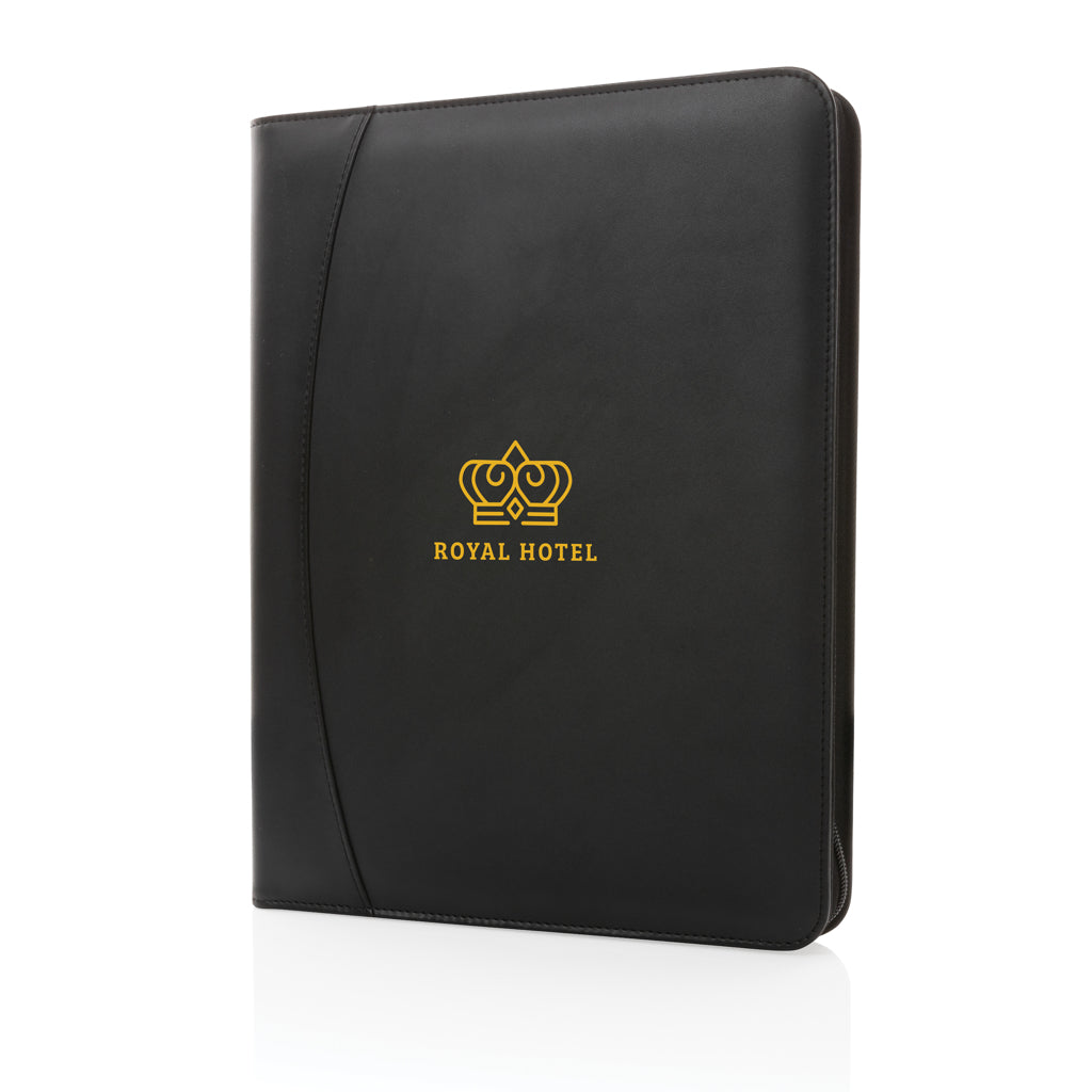 RCS rPU deluxe tech portfolio with zipper - Black