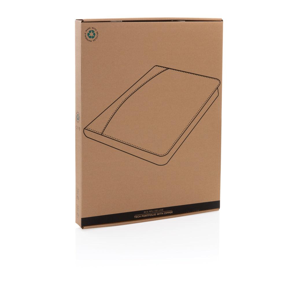 RCS rPU deluxe tech portfolio with zipper - Black