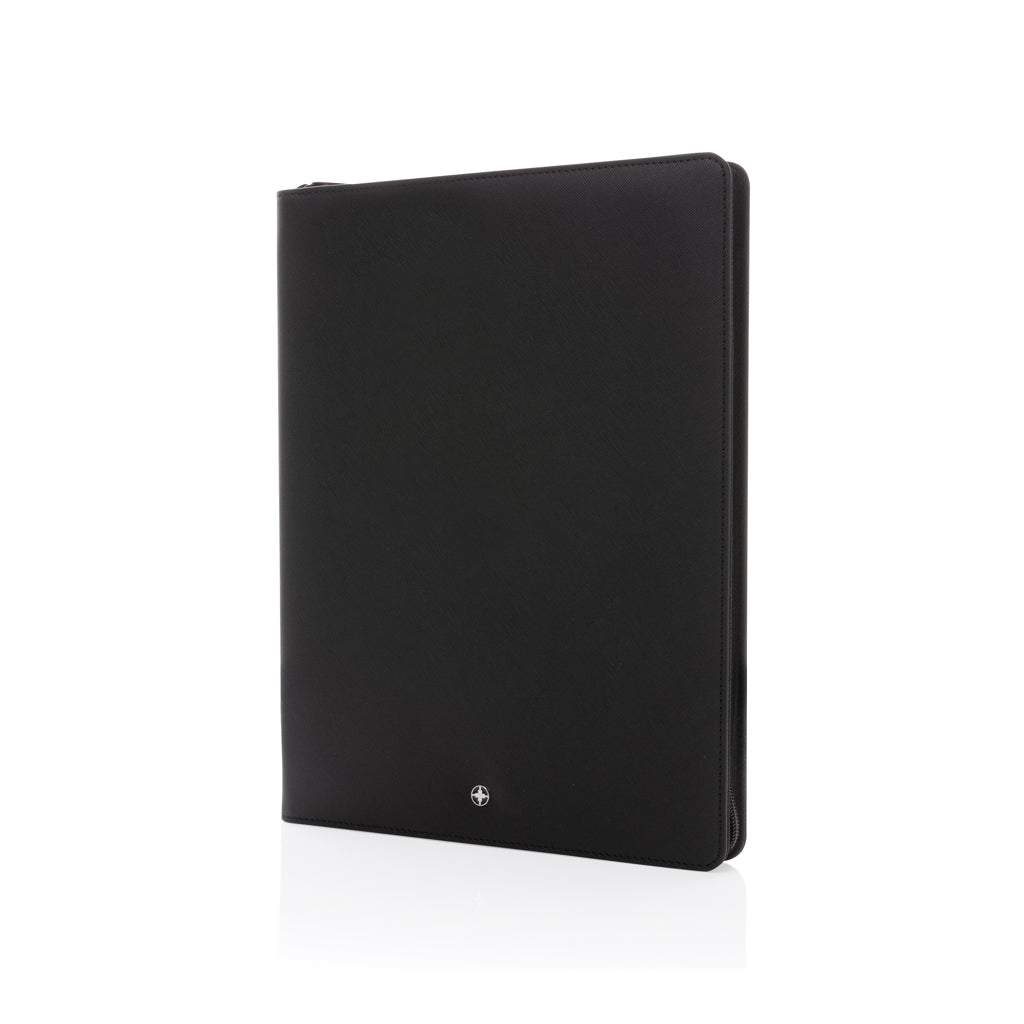 Swiss Peak Heritage RCS rPU A4 portfolio with zipper - Black
