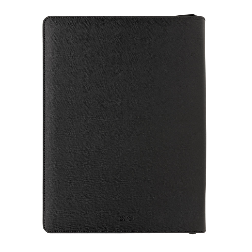 Swiss Peak Heritage RCS rPU A4 portfolio with zipper - Black