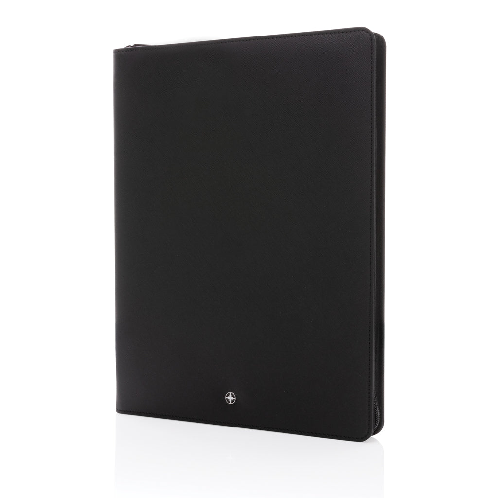 Swiss Peak Heritage RCS rPU A4 portfolio with zipper - Black