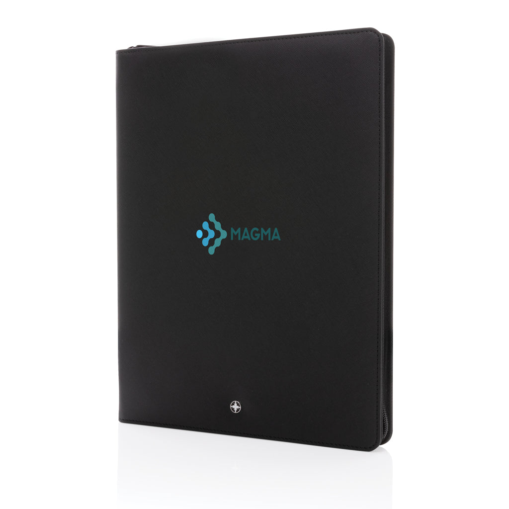 Swiss Peak Heritage RCS rPU A4 portfolio with zipper - Black