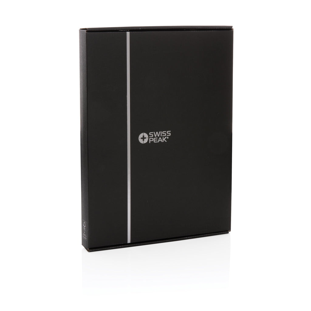 Swiss Peak Heritage RCS rPU A4 portfolio with zipper - Black