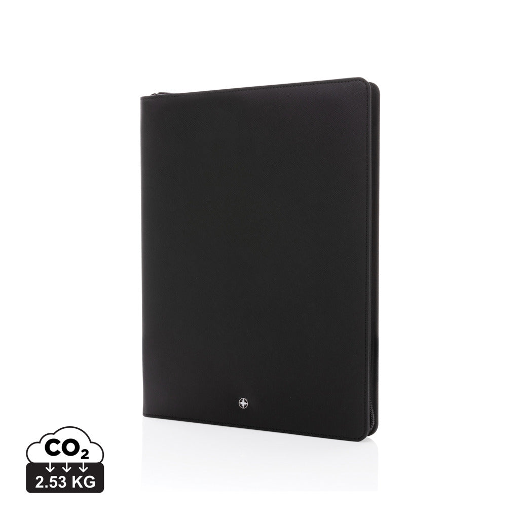 Swiss Peak Heritage RCS rPU A4 portfolio with zipper - Black