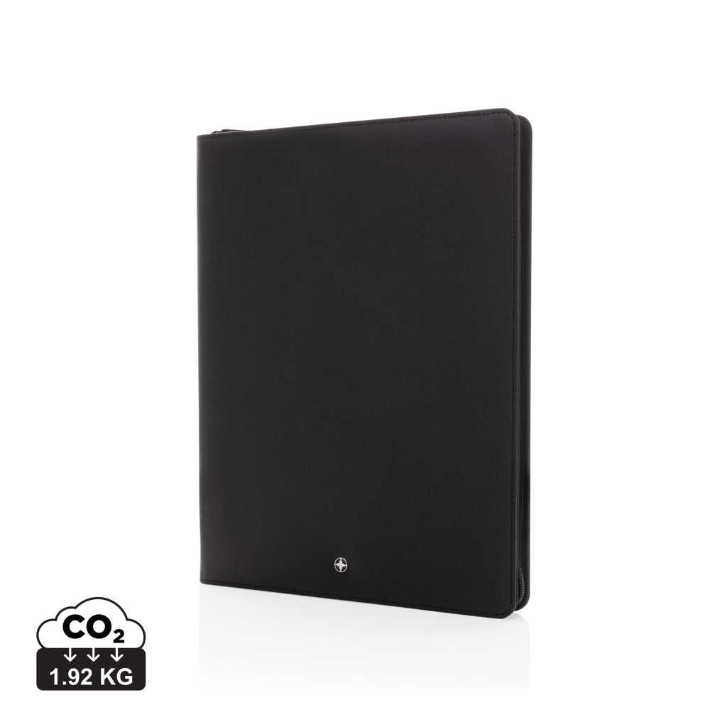Swiss Peak Heritage RCS rPU A4 portfolio with zipper - Black