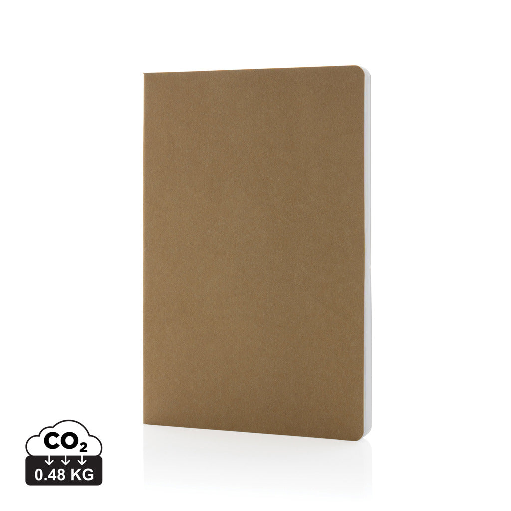 Salton A5 GRS certified recycled paper notebook - Brown