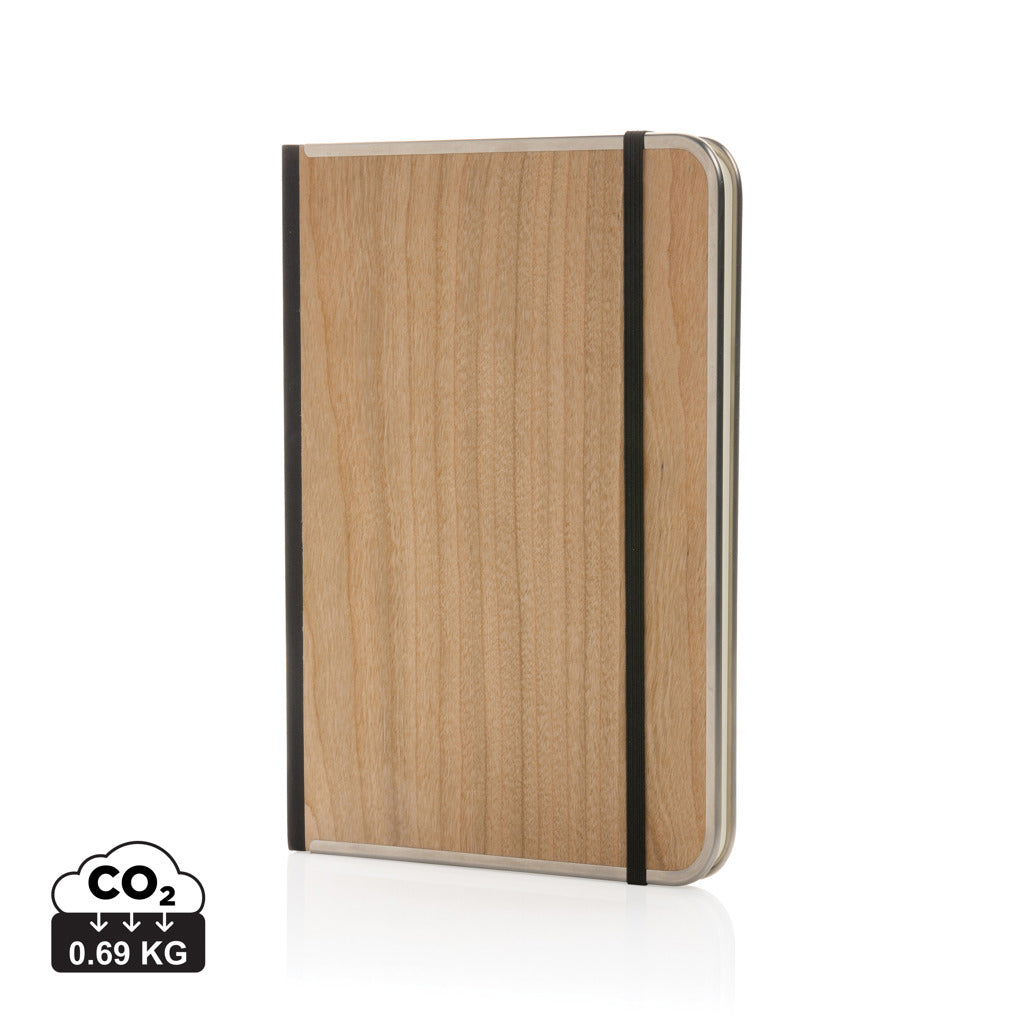 Treeline A5 wooden cover deluxe notebook - Brown